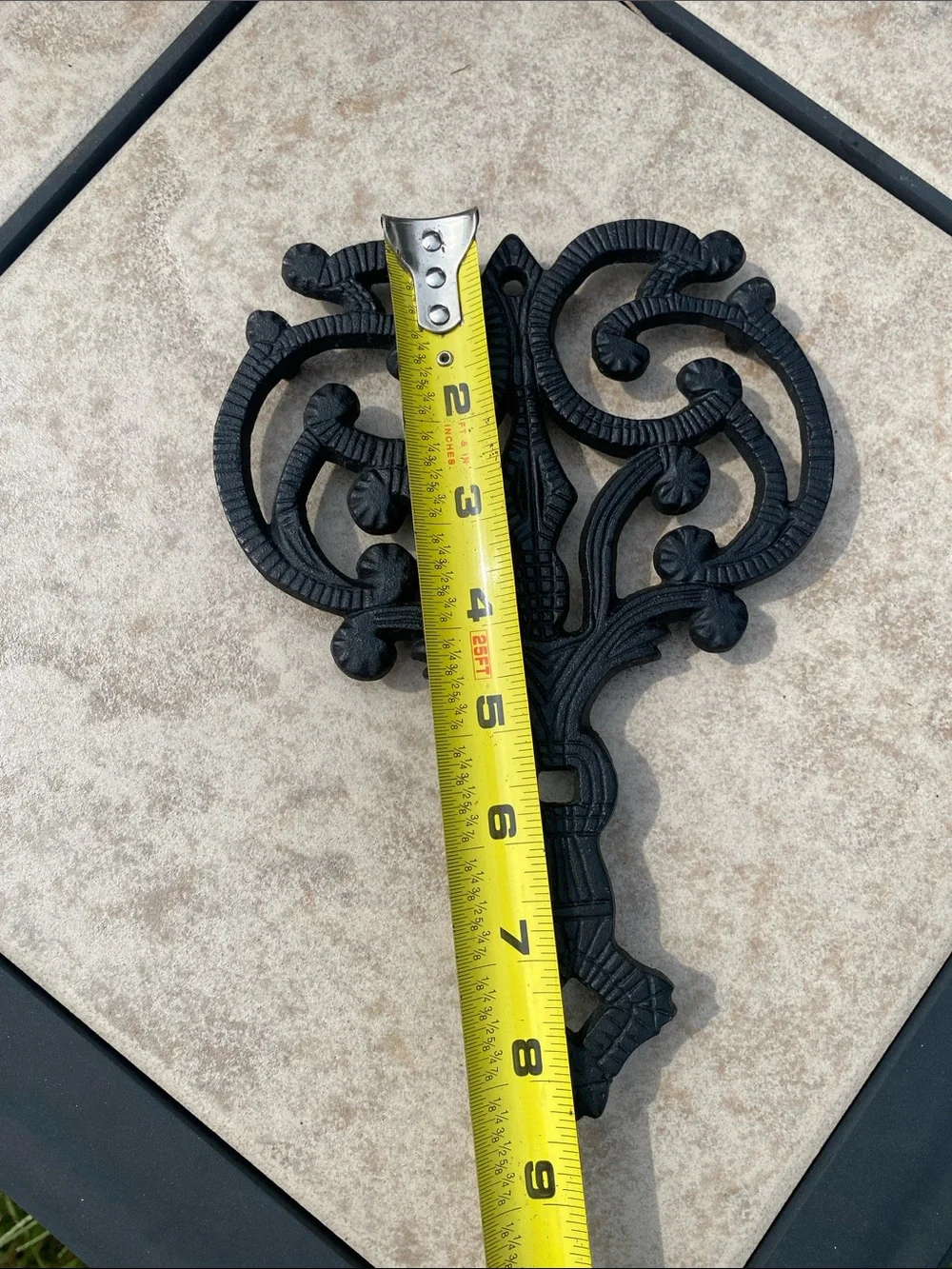 Vintage Wilton Butterfly/Ornate Scroll Cast Iron 3 Peg Feet Trivet or Wall Art